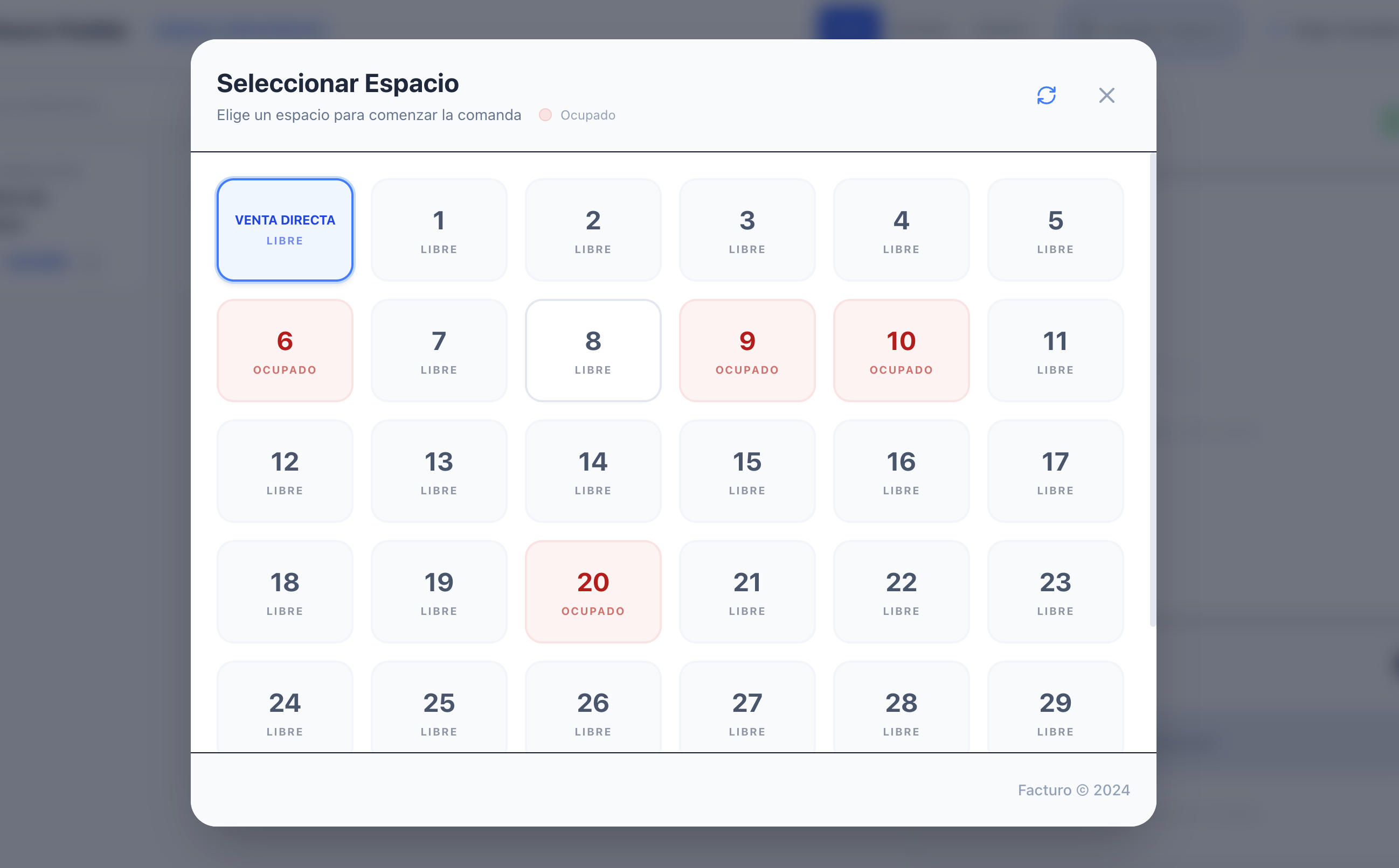 Ventas por Espacios